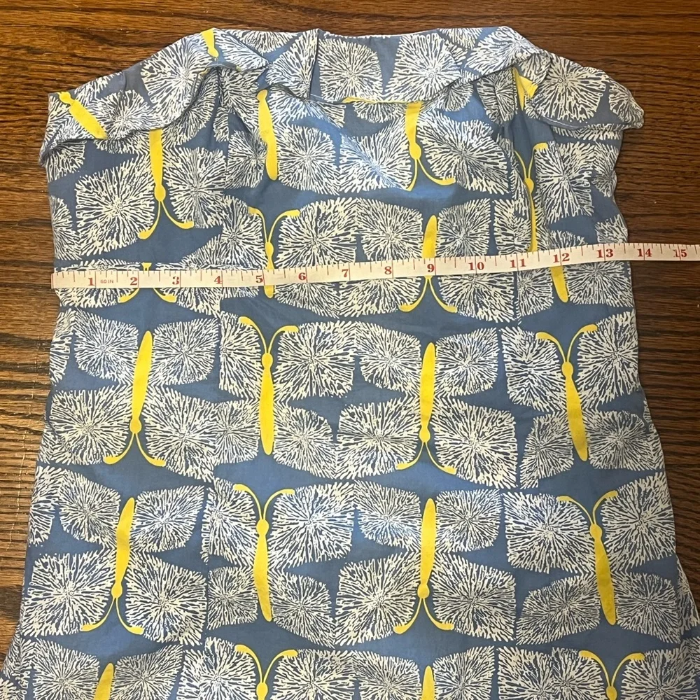 Lilly Pulitzer Blue and Yellow Butterfly Strapless Dress size 4 - Picture 14 of 14